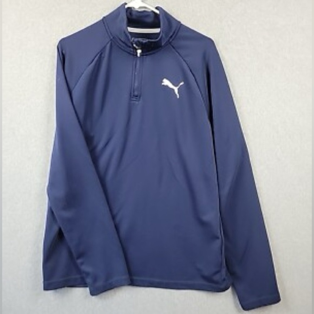 Puma Men's Navy Performance Quarter-Zip Pullover